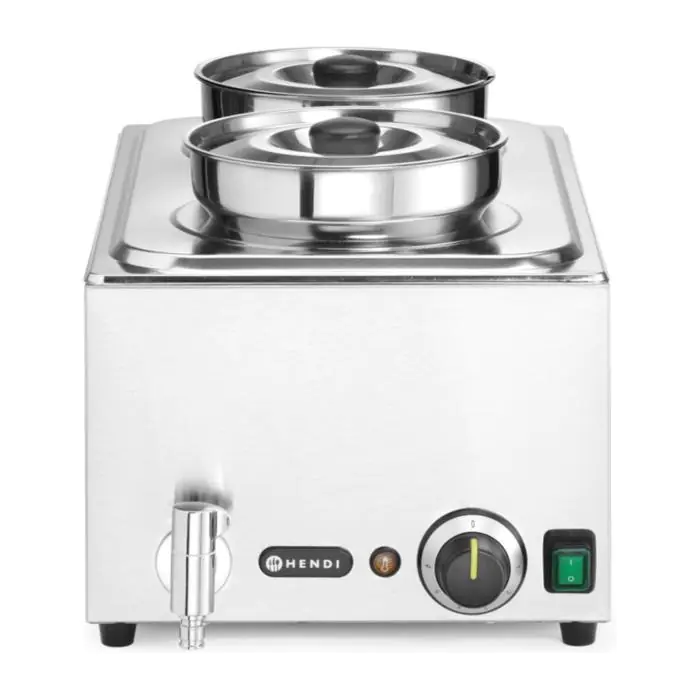 Bain Marie - Met Aftapkraan - 2 Potten - 230V - RVS - Hendi H201473 €195.00 Bain marie's