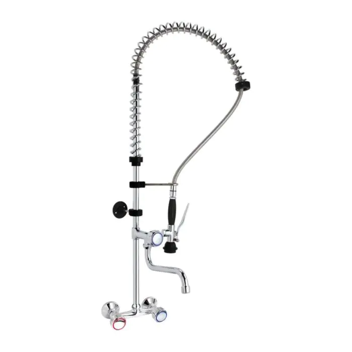 Kraan - Met Voorspoeldouche - Muurmodel - H 161 CM - RVS - Hendi H810293 €390.00 Voorspoeldouches