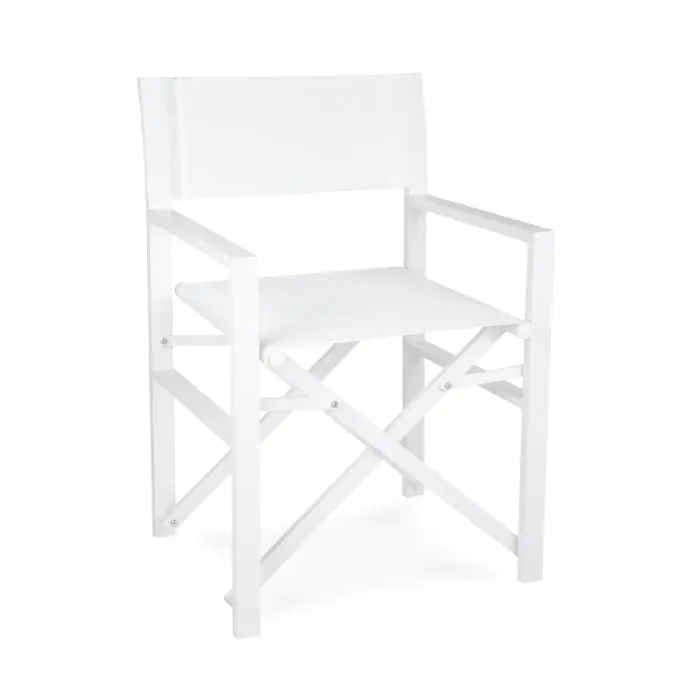 Terrasstoel Max - Inklapbaar - Armleuning - Wit - G-Line HW-44382 €64.95 Terrasstoelen