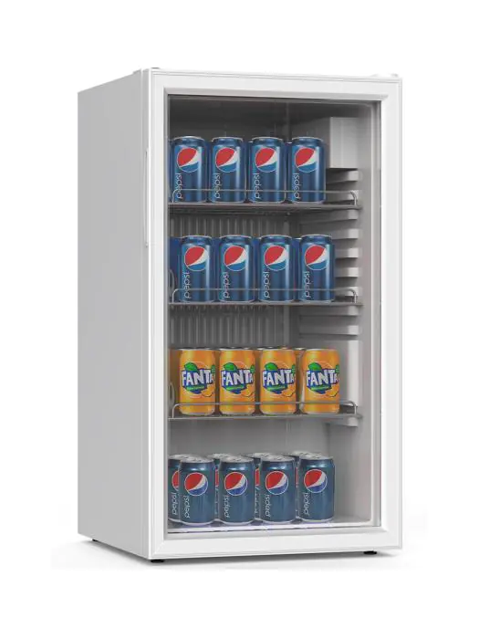 Koelkast Mini - 80 Liter - 1-Deurs - Glazen Deur - Statisch - Wit - G-Line HW-61196 €229.00 Koelkasten met glazen deur