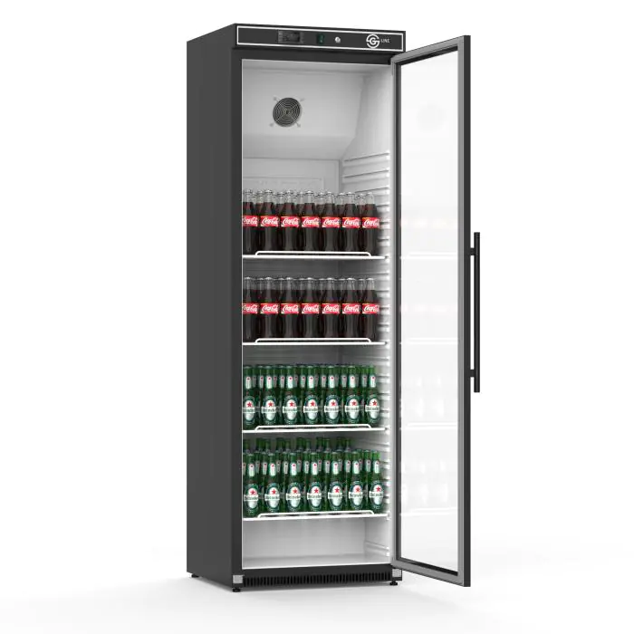 Koelkast - 369 Liter - 1-Deurs - Glazen Deur - Geventileerd