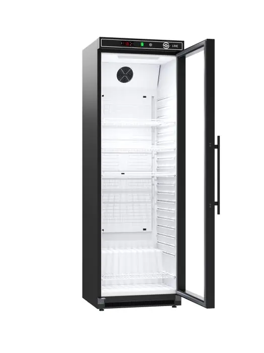 Koelkast - 369 Liter - 1-Deurs - Glazen Deur - Geventileerd