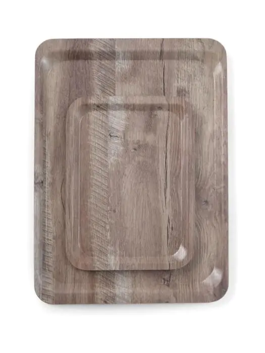 Dienblad rechthoekig - Melamine - Donker eiken - 370 X 530 CM - Hendi - 508954 508954 €17.50 Buffetdienbladen