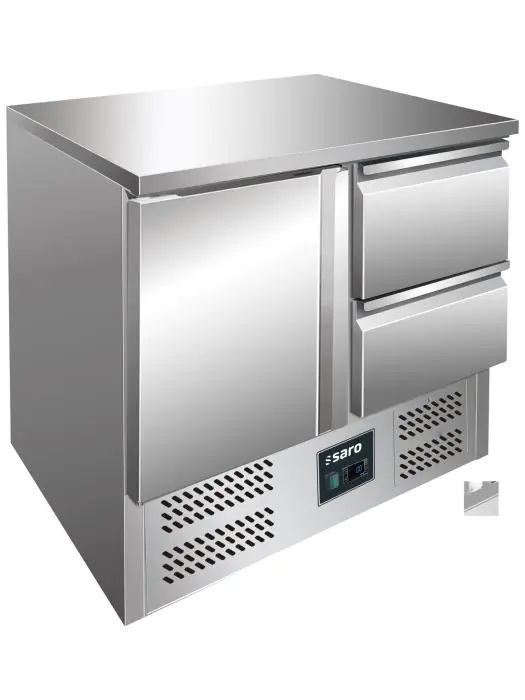 Koelwerkbank - 1-Deurs - Digitale Temperatuurregeling - RVS - 230V - H 87 x B 90 x D 70 CM - Saro - 323-10062 323-10062 €879.00 Koelwerkbanken
