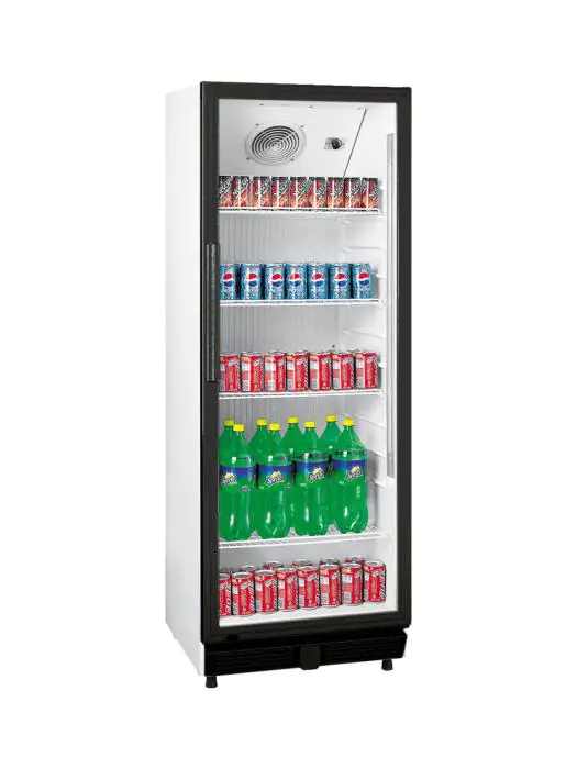 Flessenkoeler - 230 Liter - 1-Deurs - Glazen Deur - Geventileerd - Zilver - Saro 437-1000 €459.00 Koelkasten met glazen deur