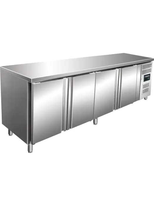 Koelwerkbank - 4-Deurs - Digitale Temperatuurregeling - RVS - 616 Liter - 230V - H 89 x B 223 x D 70 CM - Saro - 323-1072 323-1072 €1,359.00 Koelwerkbanken