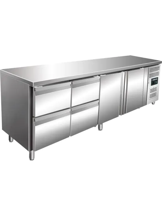 Koelwerkbank - 2-Deurs - Digitale Temperatuurregeling - RVS - 616 Liter - 230V - H 89 x B 223 x D 70 CM - Saro - 323-10724 323-10724 €1,776.00 Koelwerkbanken