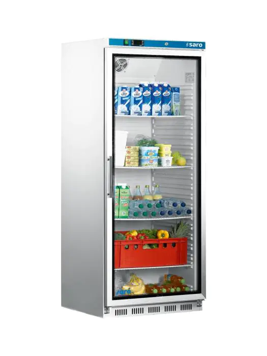 Koelkast - 620 Liter - 1-Deurs - Glazen Deur - Geventileerd - Zwart - Saro 323-2030 €899.00 Koelkasten met glazen deur