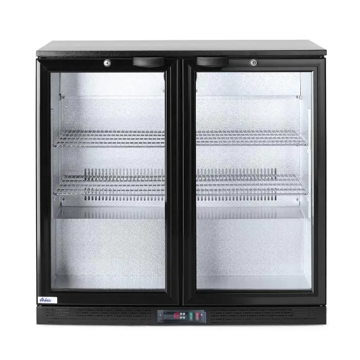 Koelkast - 158 Liter - 2-Deurs - Glazen Deur - Geventileerd - Zwart - Arktic 235829 €545.68 Koelkasten met glazen deur