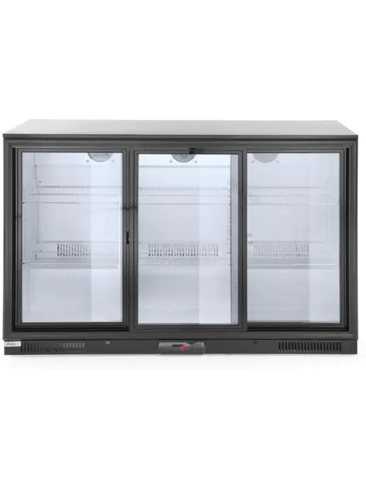 Koelkast - 254 Liter - 3-Deurs - Glazen Deur - Geventileerd - Zilver - Hendi 235836 €808.26 Koelkasten met glazen deur