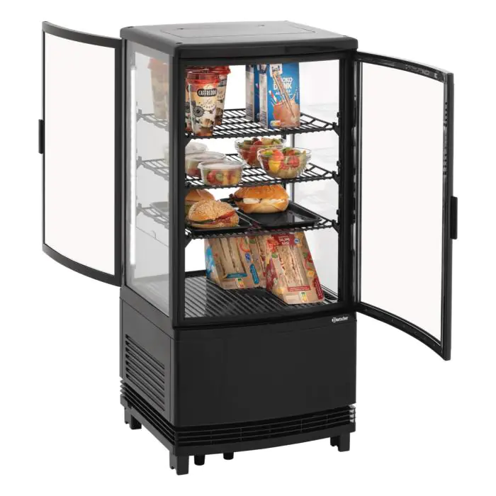 Mini Koelvitrine 75L2T - Zwart - Bartscher B700387 €441.75 Koelvitrine