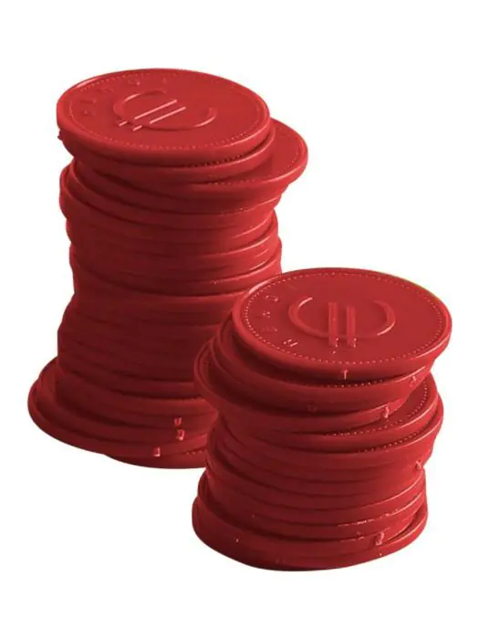 Consumptiemunten - Rood - Plastic - Hendi - 665145 665145 €4.95 Barbenodigdheden