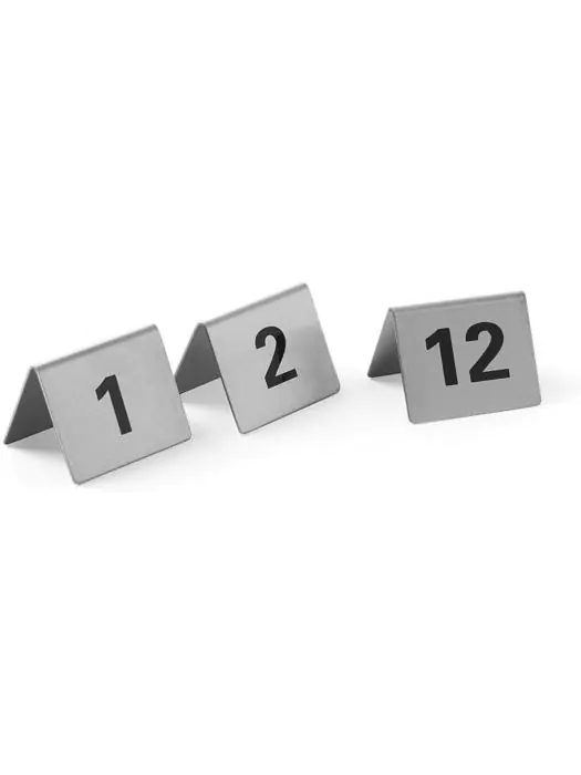 Tafelstandaard - Nummer 1-12 - 5,2 cm - Hendi - 663844 663844 €13.95 Tekstplaatjes