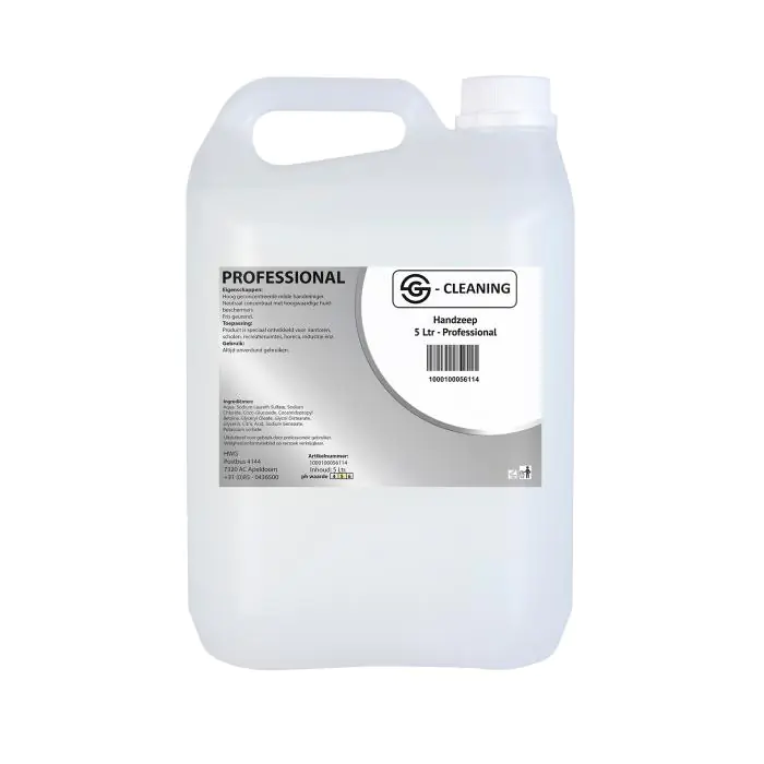 Handzeep - Vloeibaar - 5 Liter - G-Cleaning GL-056114 €12.95 Zeepdispenser