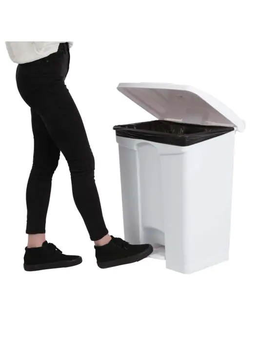 Afvalemmer - 65 Liter - Wit - H 67 x 49.5 x 40 CM - Polypropyleen - Jantex - DC711 DC711 €72.79 Afvalbakken