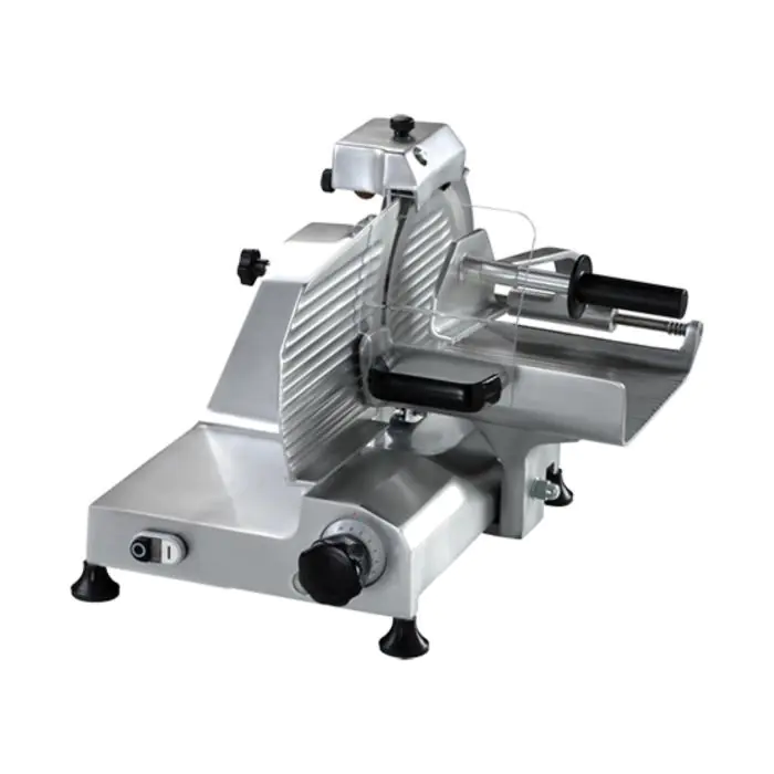 Vleessnijmachine - H 45 x 60 x 61 CM - 26 KG - 220 - 240 V - 245 W - Aluminium - Mach - 403003 403003 €995.00 Vlees / kaassnijmachines