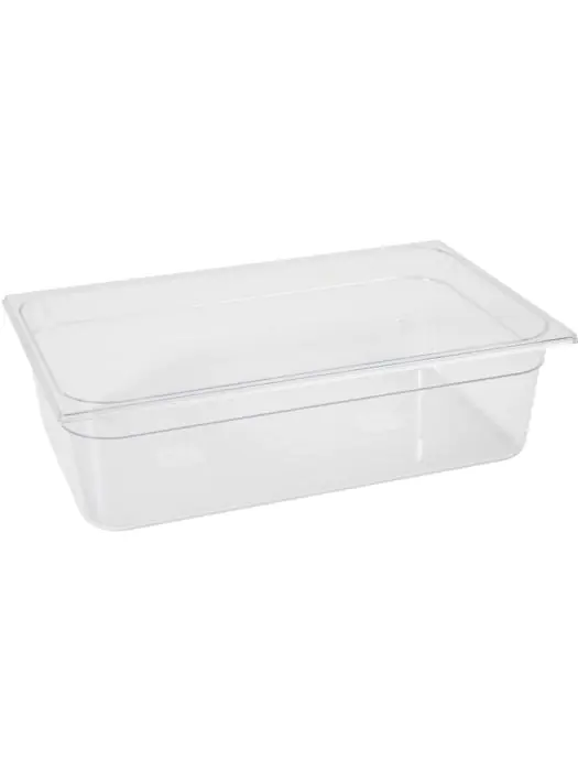 Gastronormbak - 2/1 polycarbonaat transparant - 200 mm - Hendi - 861196 861196 €45.50 GN bakken plastic