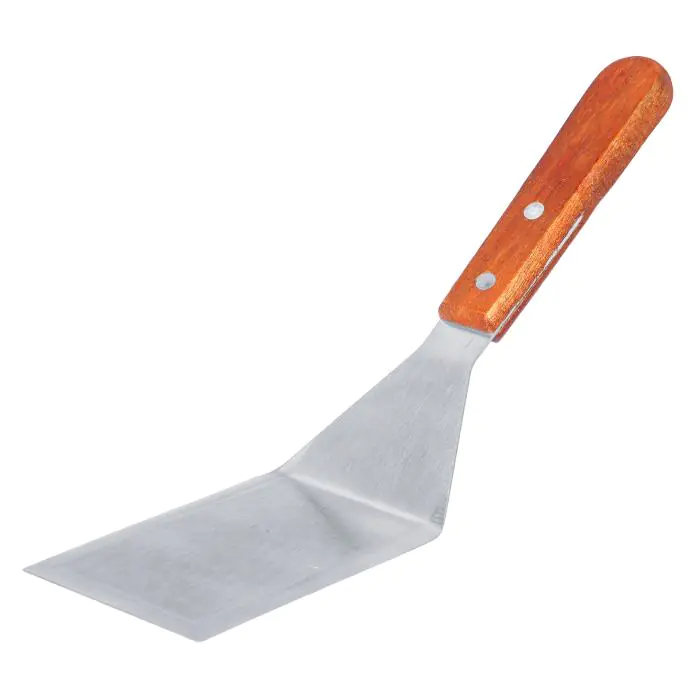 Hamburger Turner - Houten Handvat - RVS - L 28.5 x B 7 CM - G-Line HW-149168 €4.95 Plaatmessen