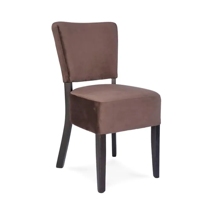 Stoel Rome - Donkerbruin - Velvet - G-Line HW-58217 €59.95 Stoffen stoelen