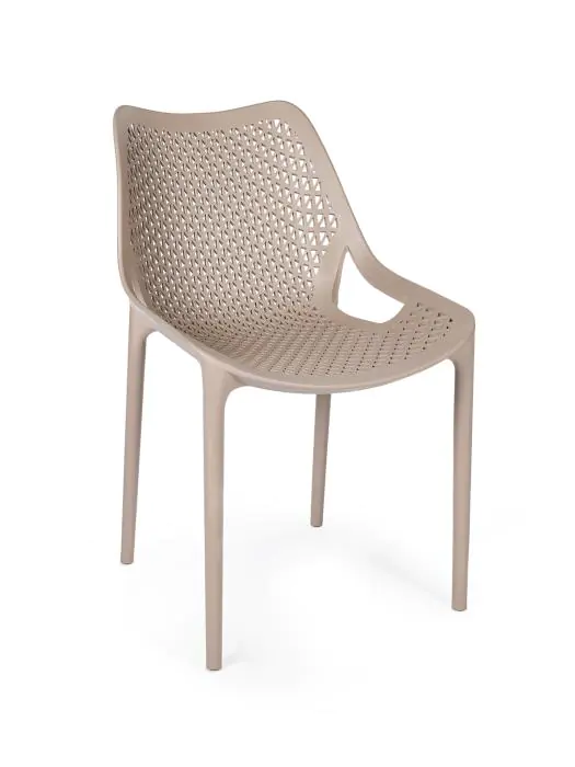 Terrasstoel Bea - Stapelbaar - Taupe - Kunststof - G-Line HW-61233 €39.95 Terrasstoelen