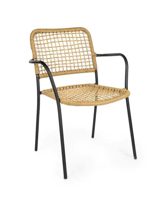 Terrasstoel Dinner - Rattan - Stapelbaar - Naturel - G-Line HW-60972 €34.95 Terrasstoelen