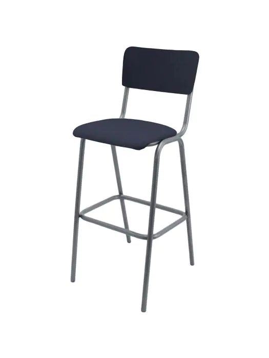 Barkruk Oldschool - Vintage Metal - Donkerblauw - Velvet - G-Line 76589 €79.95 Horeca barkrukken