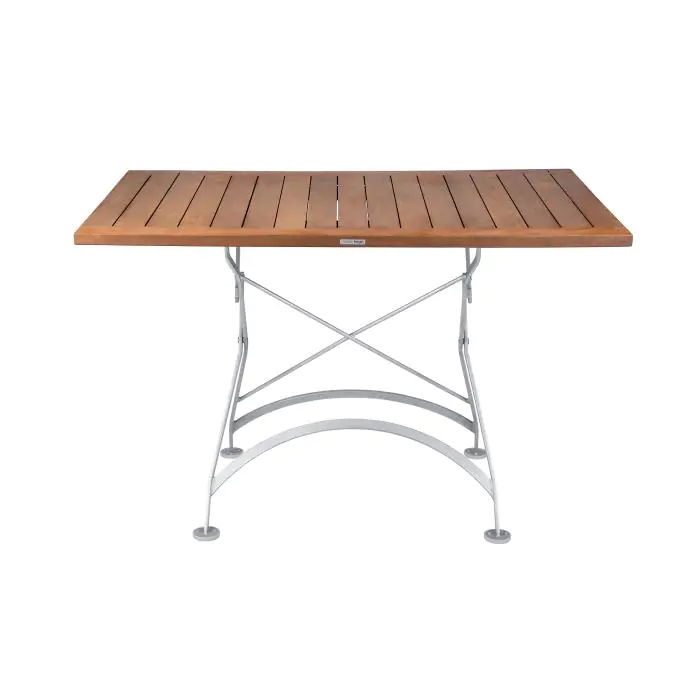 Terrastafel - Hout - Gietijzer - H 76.5 x B 120 x D 80 CM - G-Line 39823 €257.95 Terrastafel