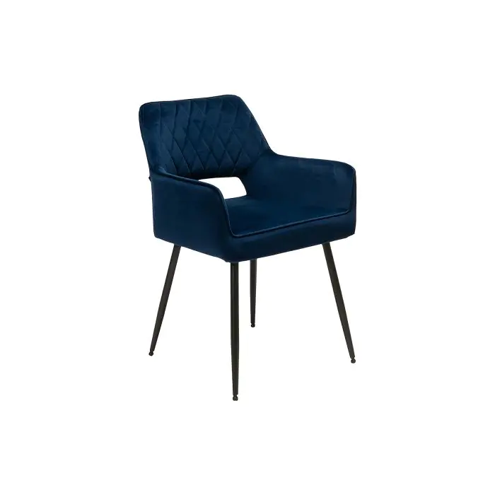 Stoel Mieke - Donkerblauw - Velvet - G-Line 85519 €109.95 Metaal stoelen