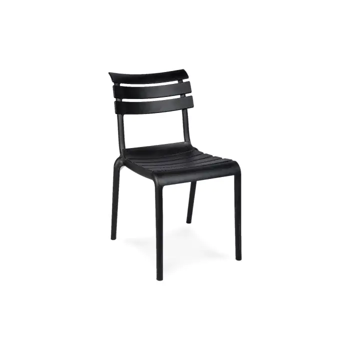 Terrasstoel Helen - Stapelbaar - Zwart - Kunststof - G-Line GL-153755 €34.95 Terrasstoelen
