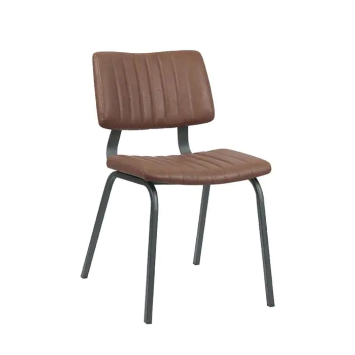 Stoel - Gustav - Kunstleder - Bruin - G-Line 156949 €79.95 Metaal stoelen