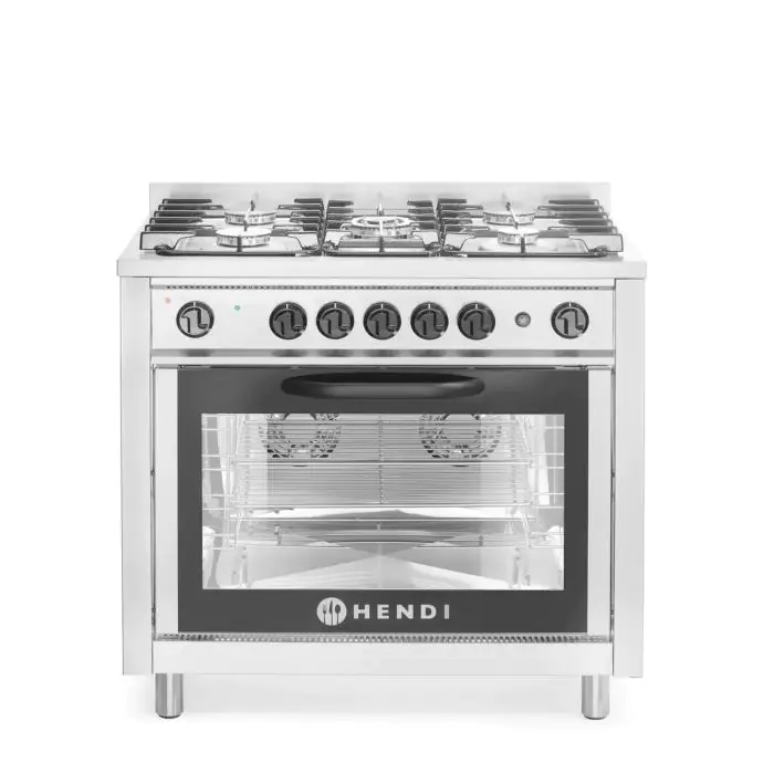 Gasfornuis 5 Branders - 1/1 GN - Hendi - 225707 H225707 €1,555.27 Gasfornuizen met oven