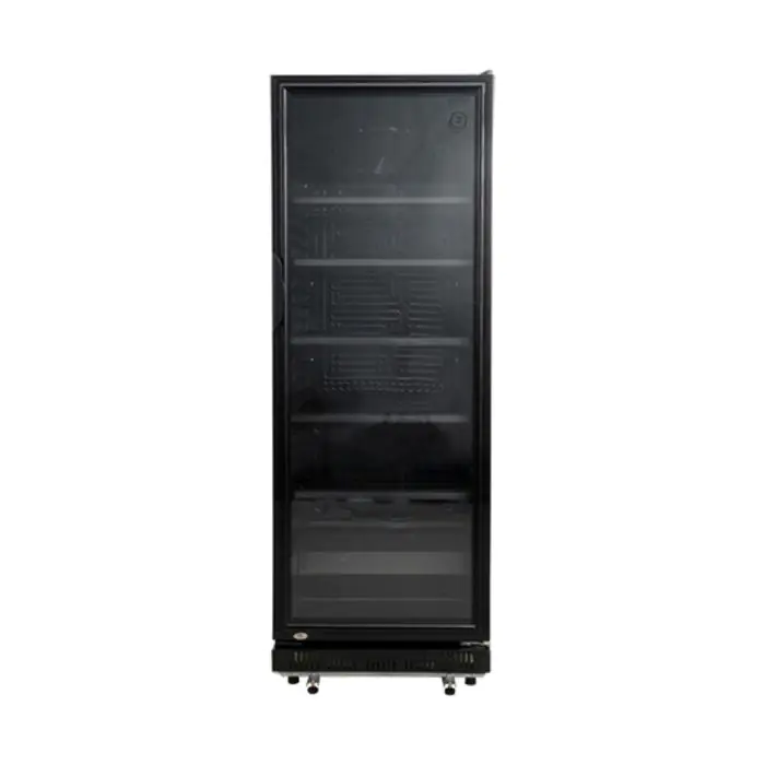 Koelkast - 347 Liter - 1-Deurs - Glazen Deur - Geforceerd - Zwart - Exquisit E905303 €684.45 Koelkasten met glazen deur