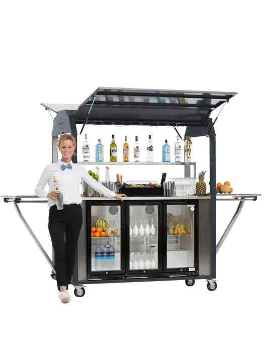Multiwagon Coolrolly - Mobiele bar - 155 x 65 x 198(H) CM 86317 €3,975.00 Koelkasten met glazen deur