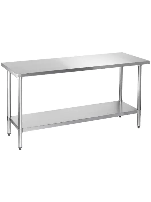RVS Werktafel - Demontabel - Met onderschap - G-Line RVS-M-00140 €159.00 RVS werktafel