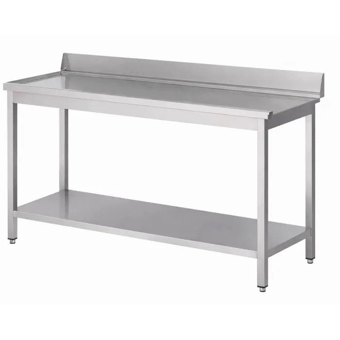 Afvoertafel - H 85 x B 120 x D 75 CM - Met Onderschap - Links v/d Vaatwasser - Demontabel - G-Line GL-155994 €399.00 RVS afvoertafels