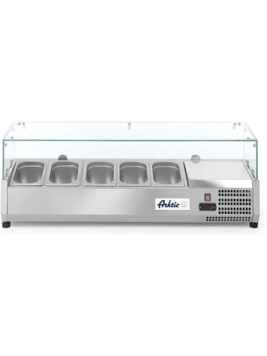 Opzetkoelvitrine GN 1/4 - RVS - H 43 X 33.5 X 120.5 CM - Hendi - 232903 232903 €370.02 Vitrine met glas