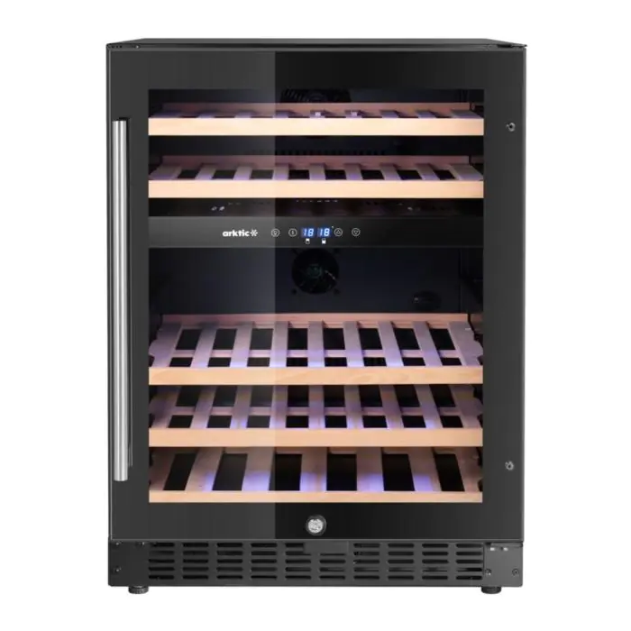 Wijnklimaatkast - Glazen Deur - 1-Deurs  - 137 L - 44 Flessen - Hendi H237106 €630.00 Wijnklimaatkasten