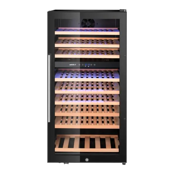 Wijnklimaatkast - Glazen Deur - 1-Deurs - 230 L - 83 Flessen - Hendi H237113 €888.00 Wijnklimaatkasten