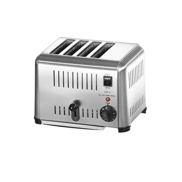 Broodrooster - 4 Sleuven - RVS - 1800 W - G-Line HW-58156 €89.00 Tosti / broodrooster apparatuur