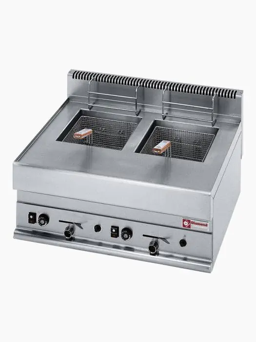 Gasfriteuse - 2 x 8 Liter - Aftapkraan - Tafelmodel - Diamond - G65/F16-7T G65/F16-7T €1,951.13 Diamond 650 line