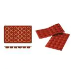 Bakmat Pomponnetes - 0.205 KG - Silicoon - Rood - 0.018 Liter - -60°C / +230°C - Silikomart - 070055 070055 €8.95 Bakmatten