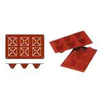 Bakmat Pyramid - 0.2 KG - Silicoon - Rood - 0.09 Liter - -60°C / +230°C - Silikomart - 070062 070062 €8.95 Bakmatten