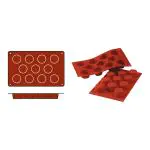Bakmat Muffins-Small - 0.23 KG - Silicoon - Rood - 0.05 Liter - -60°C / +230°C - Silikomart - 070064 070064 €8.95 Bakmatten