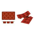 Bakmat Muffins-Medium - 0.215 KG - Silicoon - Rood - 0.1 Liter - -60°C / +230°C - Silikomart - 070065 070065 €8.95 Bakmatten