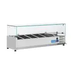 Koelvitrine - H 44 x 120 x 33.5 CM - 39 KG - 220 - 240 V - 160 W - Statische - R600A - RVS - 34 Liter - +2°C / +8°C - Cool Head - 712010 712010 €592.00 Vitrine met glas