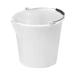 Emmer - H 25 CM - 1.5 KG - Ø27 CM - polyethyleen - Wit - 9 Liter - 956020 956020 €4.95 Kunststof emmers