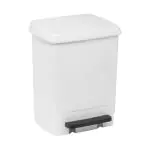 Pedaal Afvalbak - H 45 x 34 x 33 CM - 1.422 KG - Wit - 26 Liter - Denox - 600076 E600076 €13.60 Afvalbakken