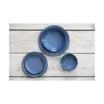 Bord - 6 stuks - Blauw - Porselein - Ø 23 x H 2.2 CM - Olympia FU221 €97.51 Borden
