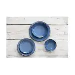 Bord - 6 stuks - Blauw - Porselein - Ø 23 x H 2.2 CM - Olympia FU221 €97.51 Borden
