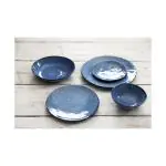 Bord - 6 stuks - Blauw - Porselein - Ø 23 x H 2.2 CM - Olympia FU221 €97.51 Borden